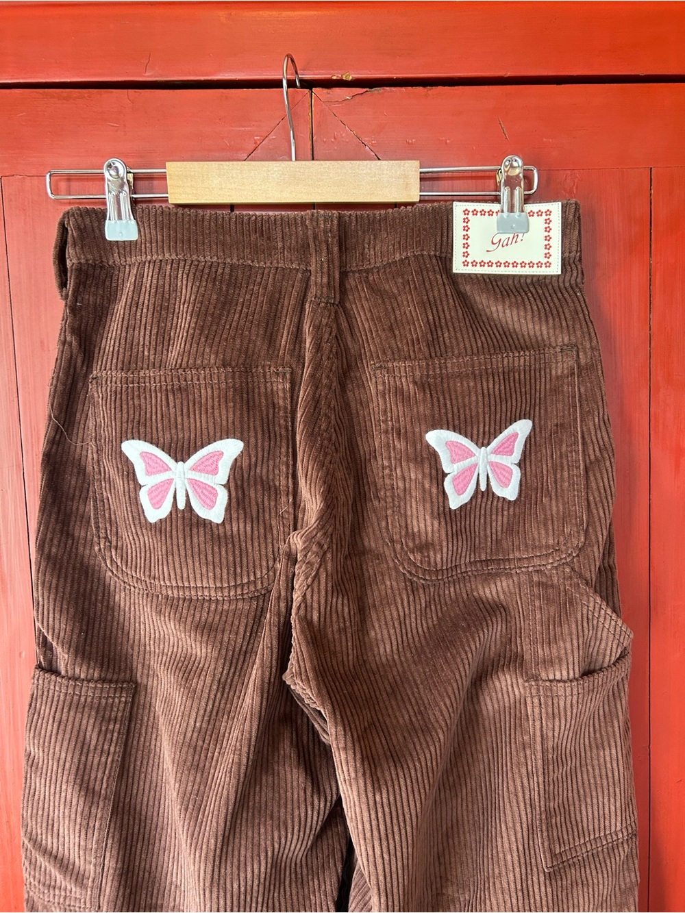 Lisa Says Gah Dylan High Waist Wide Leg Corduroy Carpenter Pants, Size 6 - Picture 4 of 7